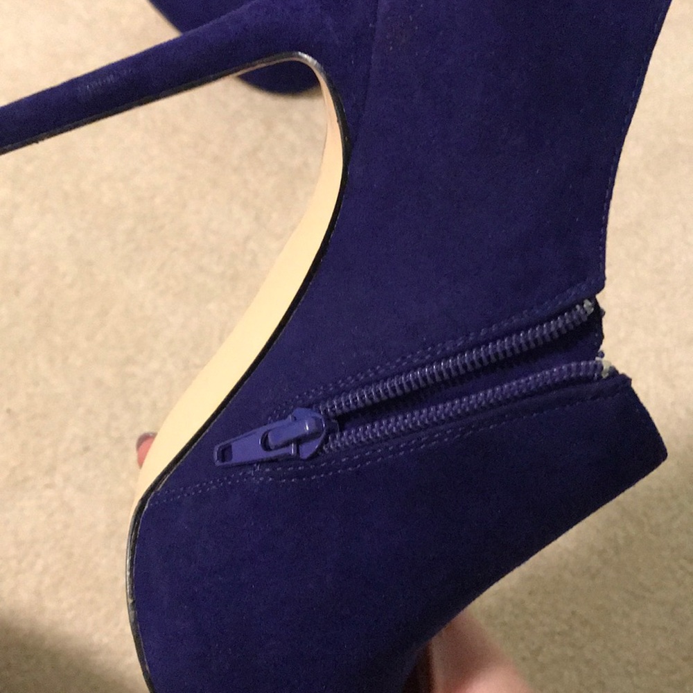 Purple fleece bootie pumps - Picture 5 of 5